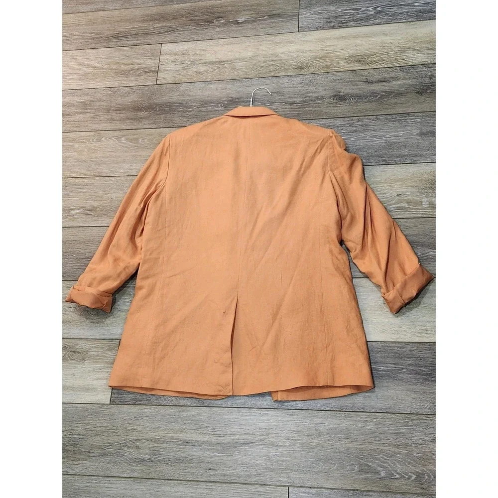 Steve Madden Imelda  Women's Peach Oversized Linen Blazer Size Medium